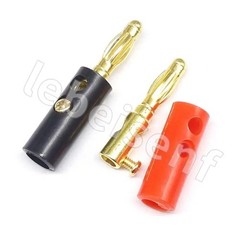 10Pcs Gold Plated Banana Plugs Audio Jack Speaker Wire Cable Screw Connector 4mm