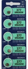 5 New SONY 377 SR626SW SR66 377 1.55V Silver Oxide Watch Battery – USA Seller