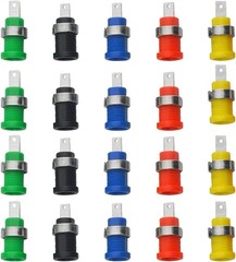 WMYCONGCONG 20 PCS 5 Colors 4mm Banana Jack Female Panel Mount Socket…