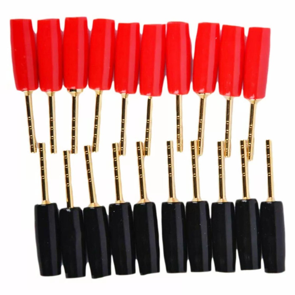Easy Installation 20 Pcs Speaker Pin Connectors 2mm Gold Plated Banana Plugs