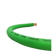 25 ft 2/0 Gauge AWG LIME GREEN Power Ground Wire Sky High Car Audio GA Feet