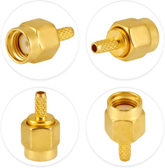 10 PCS SMA Connectors SMA Male Crimp Connector for RG316 RG174 RF Coax Cable