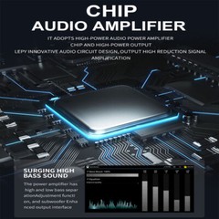 Desktop HIFI Amplifier: 2.1 Ch Bluetooth 5.0, USB/RCA & 4-8Ω Impedance