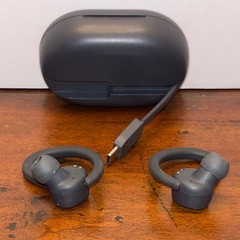 JLab JBuds Air Sport Earbuds Black Wireless Charging Case EUC