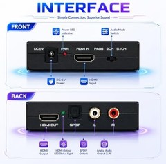 J-Tech Digital Premium Quality 4k HDMI to HDMI + Audio (SPDIF + RCA Stereo) A…
