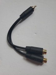 RCA Male To Dual RCA Female 6 Inch Adapter Cord Transfer 1 Count