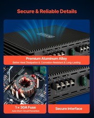 VEVOR Car Audio Amplifier Car Amplifier 2-Channel Class AB Max. 2x300W at 4 Ohms