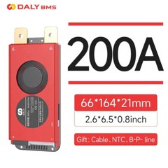 Daly BMS 3S-16S 12V-60V 15-200A Common Port w/Balance NTC for Li-ion LiFePo4 lot