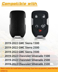 Key Fob Fits for GMC Sierra Chevy Silverado 1500 2500 3500 2019 2020 2021 202…
