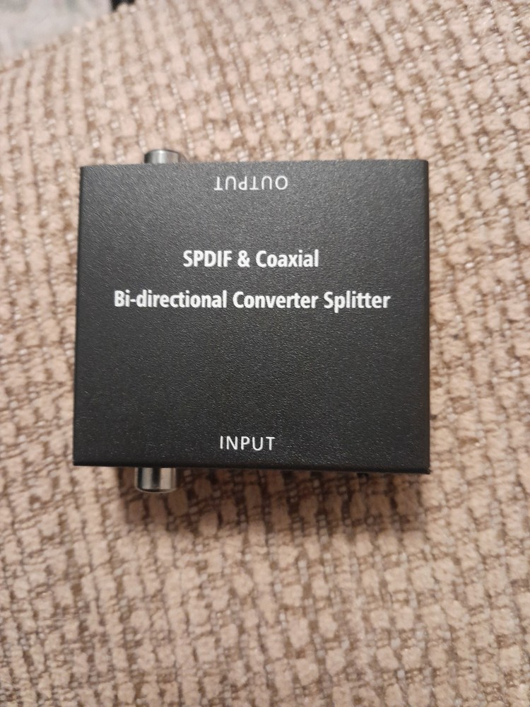 SPDIF & Coaxial Bi-directional converter splitter + 2 cables + USB power cord