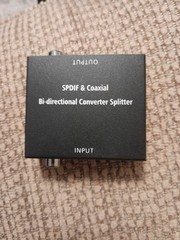 SPDIF & Coaxial Bi-directional converter splitter + 2 cables + USB power cord