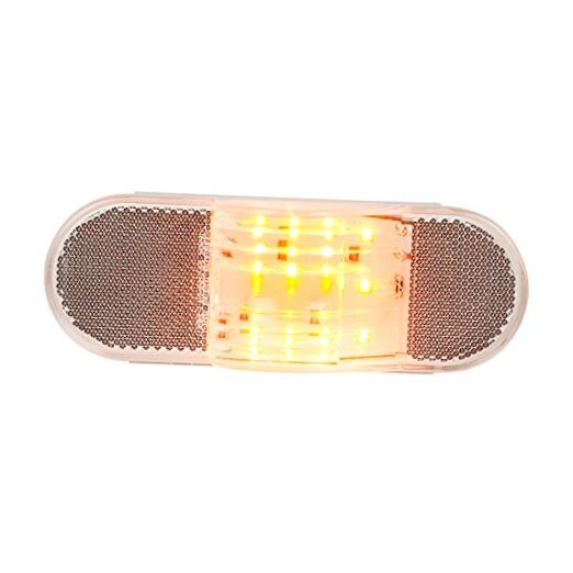 79996 6 inches Oval Side Amber LED Marker/Turn/Clearance Light Amber/Clear