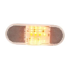 79996 6 inches Oval Side Amber LED Marker/Turn/Clearance Light Amber/Clear