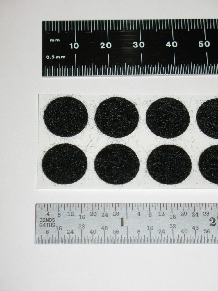 21 FELT DISC 1/2 IN (13mm) DIA 1/16″ (1.5mm) HIGH BLACK DOT PAD CIRCLE POD FEET