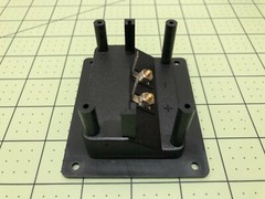 Speaker Terminal Cup Gold 5-Way Binding Post High Power – Rectangular – NEW
