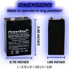 2 Year Warranty 6V 5AH Sealed Lead Acid (SLA) for Snowmobiles and ATV