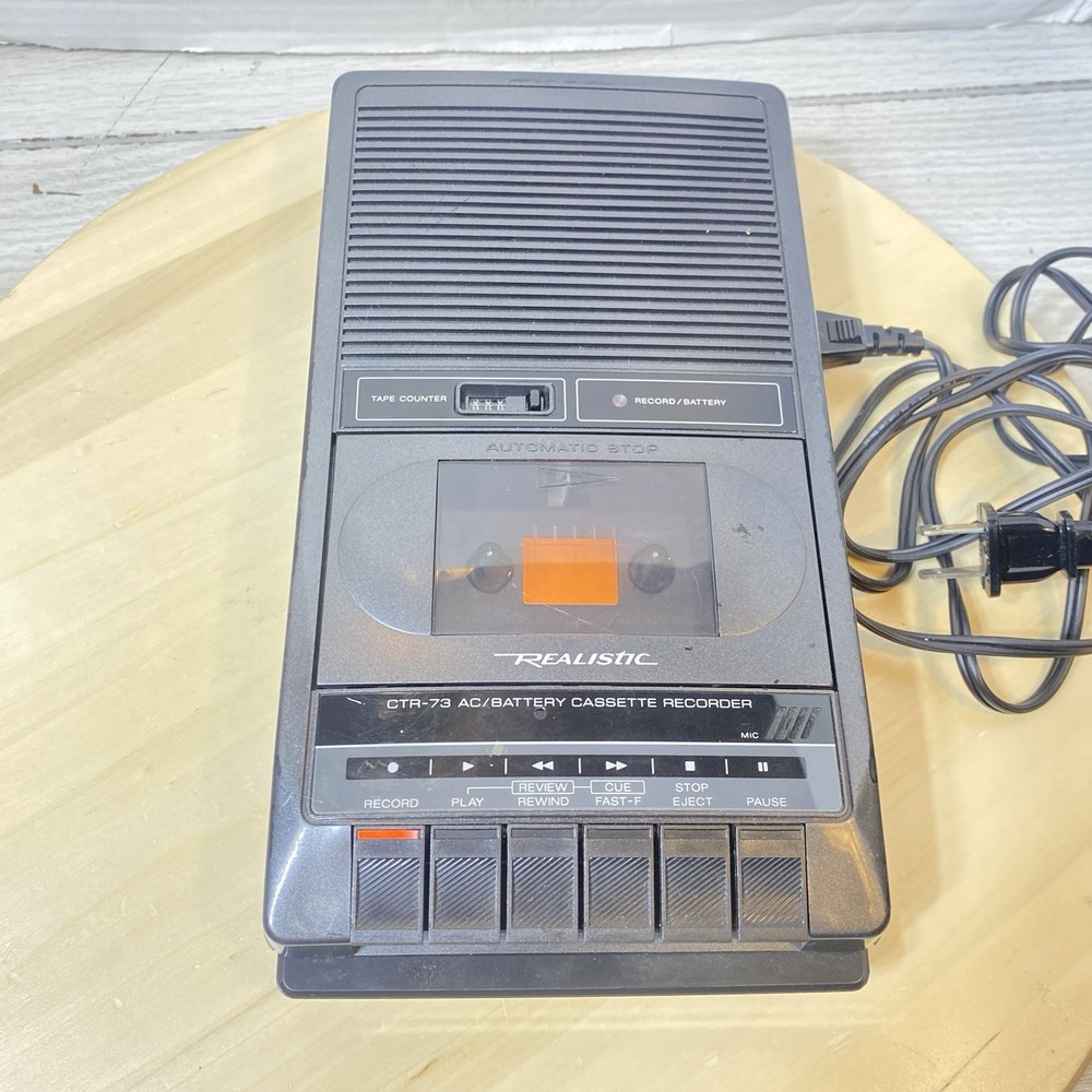 Realistic CTR73 AC or Battery Cassette Tape Player Recorder WORKING & Tested