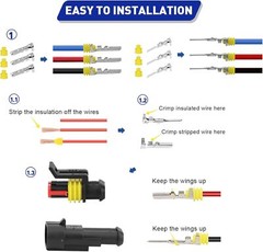 708Pcs 1-6 Pin Car Automotive Waterproof Electrical Wire Connectors Plug Kit Set