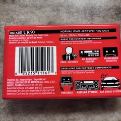 Maxell UR 90 Minute Lot Of 9 Blank Audio Cassette Tapes New Factory Sealed