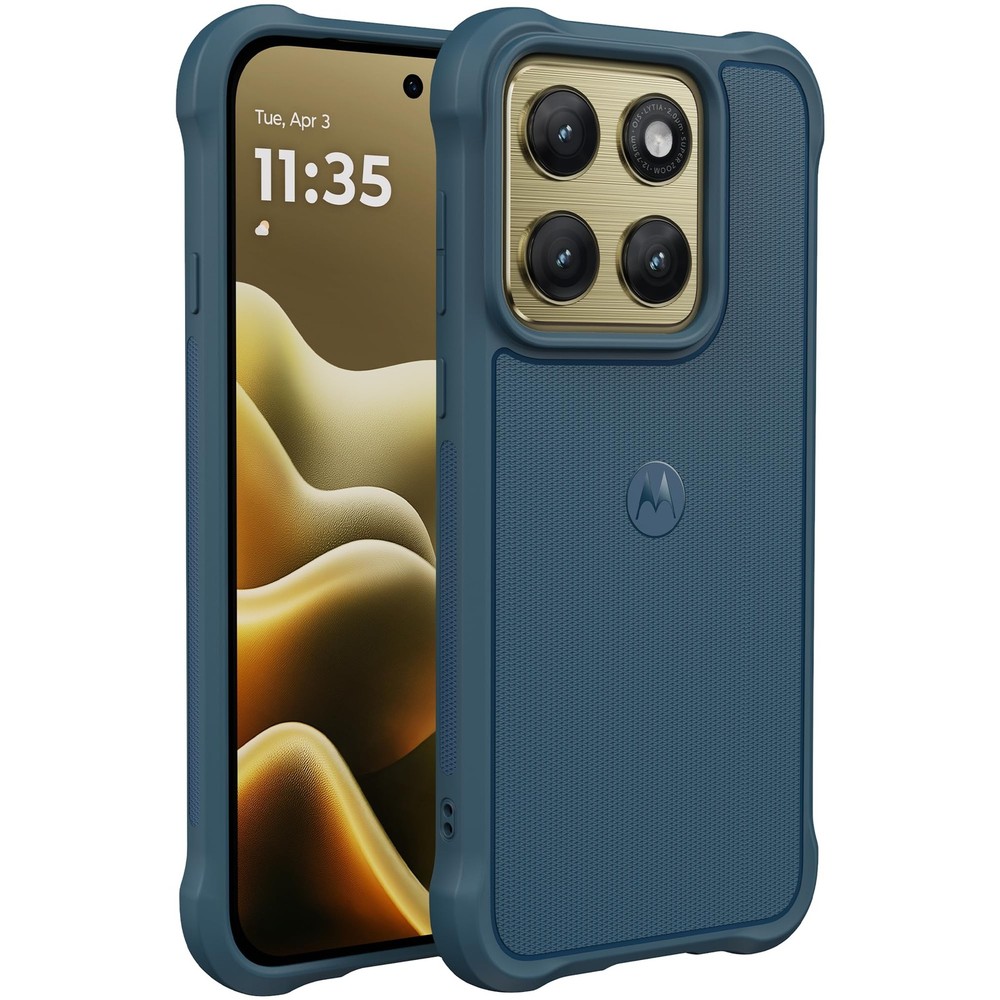 Salom EDGE26SCRGGB Textured Case for Motorola Edge 2026 Blue