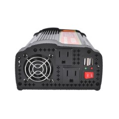 16000W Car Power Inverter DC 12V To AC 110V Black with 2x 2.1A USB and AC Socket
