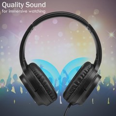 Extra Long 18ft Headphones for TV & PC, Volume Control, Wired Over Ear Stereo, 3