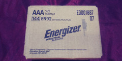 144ct Energizer EN92 Industrial Alkaline AAA Batteries exp. 03/2034
