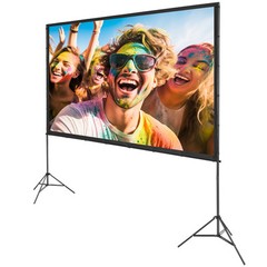 VEVOR Projector Screen with Stand 120 inch 16:9 4K 1080 HD Movie Screen Tripods