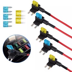 15Pcs Fuse TAP ADAPTER KIT 15 Amp 20Amp 12V Car Add-a-circuit Mini ATM APM Blade
