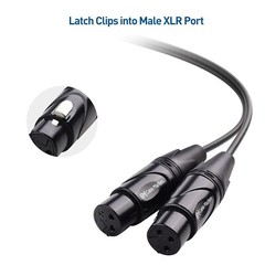 Cable Matters Balanced XLR Splitter Cable 1.5ft / 0.5m XLR Y Splitter Cable 2
