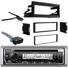 Kenwood KMR-D382BT Single-DIN Marine Bluetooth CD Receiver W/Kit, Wiring Harness