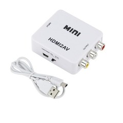 RCA AV to HDMI HD Converter Adapter Composite 3RCA CVBS Audio Video Wii NES SNES