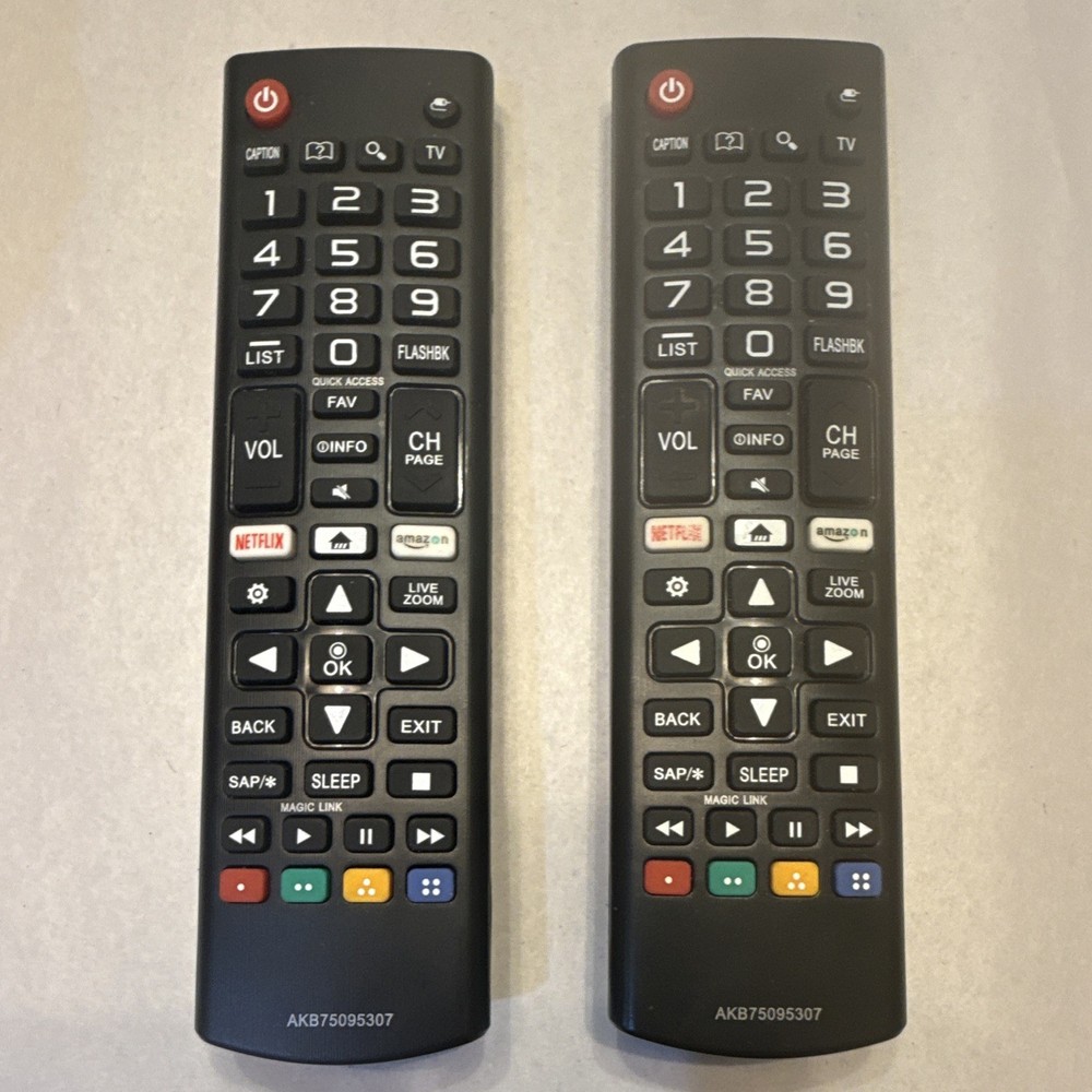 LG AKB75095307 Remote Control Wireless Black More Than 10 m Range lot of 2.