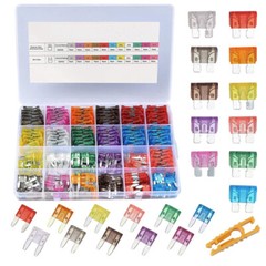 Car Fuses Assortment Kit Blade-Type Automotive Fuses Standard & Mini Size Fuses