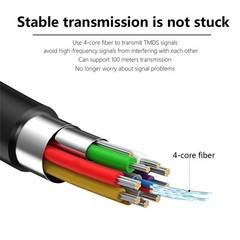 50ft Fiber Optic HDMI Supports 4K60Hz, 4:4:4, 18Gbps, HDR, Dolby Vision, HDCP…