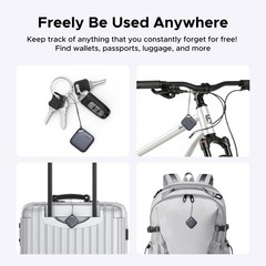 UGREEN Air Tracker Tags (iOS Only) 4 Pack, 2-Year Replaceable Battery Bluetooth