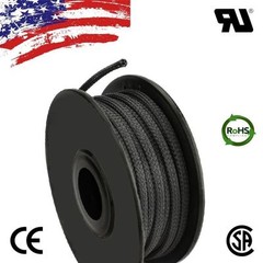 100 FT. 3/16″ Black Expandable Wire Cable Sleeving Sheathing Braided Loom Tubing