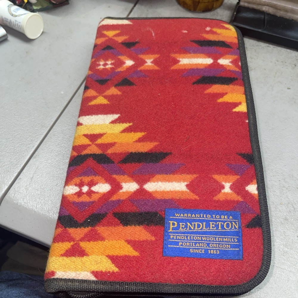 Vintage 2000’s Pendleton Wool CD/some Cds Included Case RED Southwestern Aztec