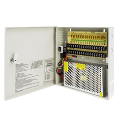 18 CH CCTV Power Supply Box DC 12V 10A fit CCTV DVR Security System and Cameras