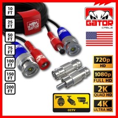 CCTV Cable Camera Security Surveillance BNC Extension Wire DC Power Video DVR HD