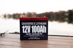Dakota Lithium 12V100Ah LiFePO4, Deep Cycle Lithium Battery RV Marine