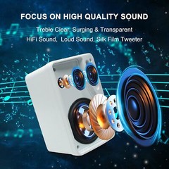 2*Herdio Marine 3.5 Inches Outdoor Speakers Wired 200W 3 Way Wall Mount Speakers