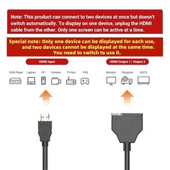 4K HDMI Cable Splitter Adapter 2.0 Converter 1 In 2 Out 1 Male to 2 Female lot