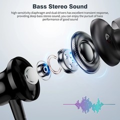 HIFI Bass Stereo Wired Earbuds Headset In-Ear Earphone Headphone MIC USB-C