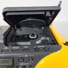 Sony CFD-980 ESP Sports Water Resistant Boombox CD Cassette AM/FM Yellow TESTED
