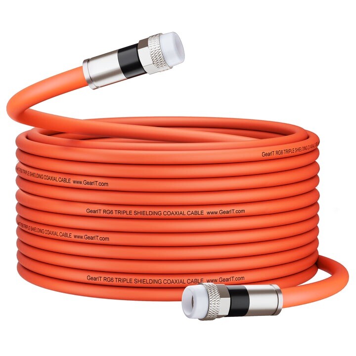 NEW 1000 Ft. RG6 18 AWG AL braid Outdoor Double Shielded Orange coaxial cable