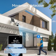 5G Security 4-Cam Kit Solar Security Cameras Wireless Outdoor 360° with Monitor