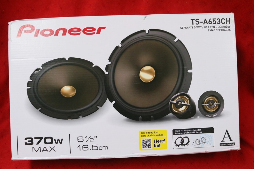 Pioneer A-Series TS-A653CH 6.5″ 2-way, 370 W Max Component Speakers NEW #N1