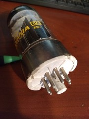 Sylvania 6080 Vacuum Tube, Triple Mica, Ceramic Base code DA EBC Tests GOOD USA