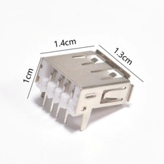 USB 2.0 Type A Port Female Solder Jack Connector PCB Socket DIY Adapter Plug